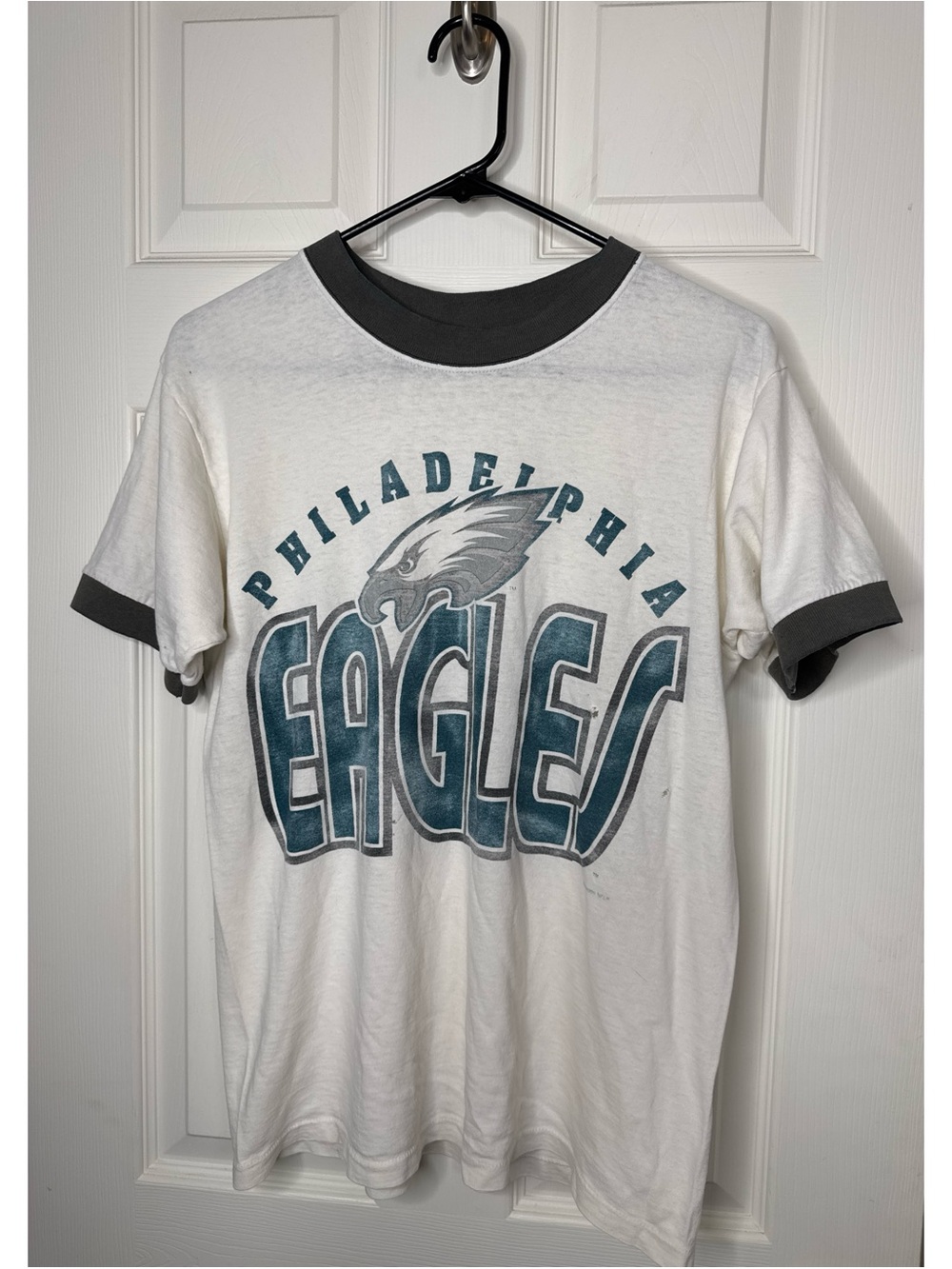 Vintage 1996 Philadelphia Eagles Ringer T-shirt All Out Fan Tag